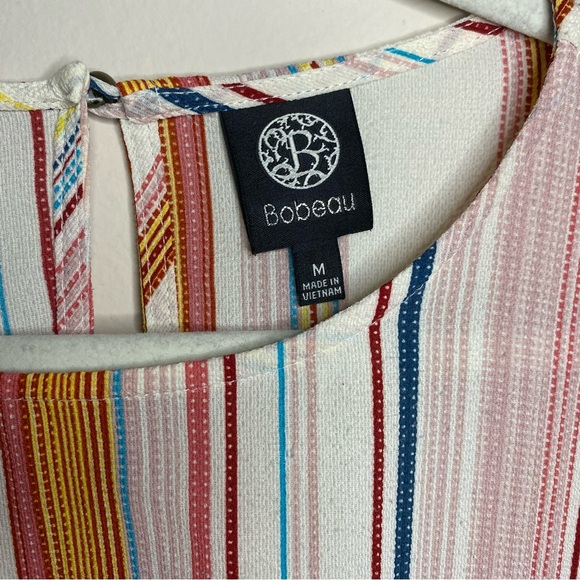 Bobeau multi striped short sleeve top - Picture 2 of 8